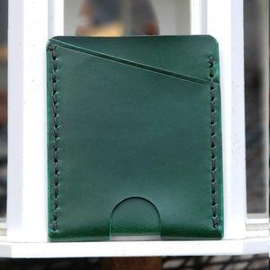 ScapeGrace Designs Green Leather Slim Wallet